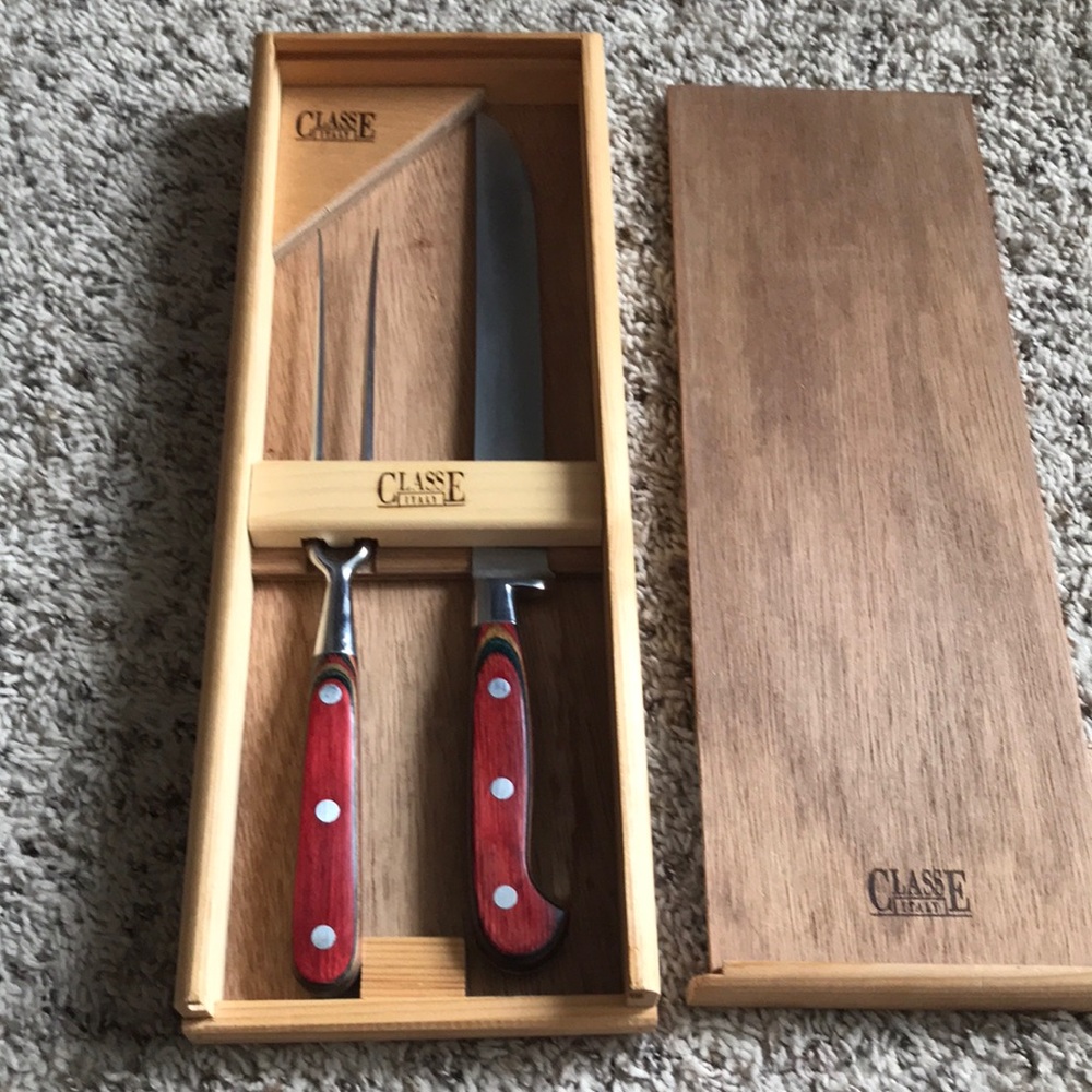 Carving Set, Knife and Fork, by Classe Italy
